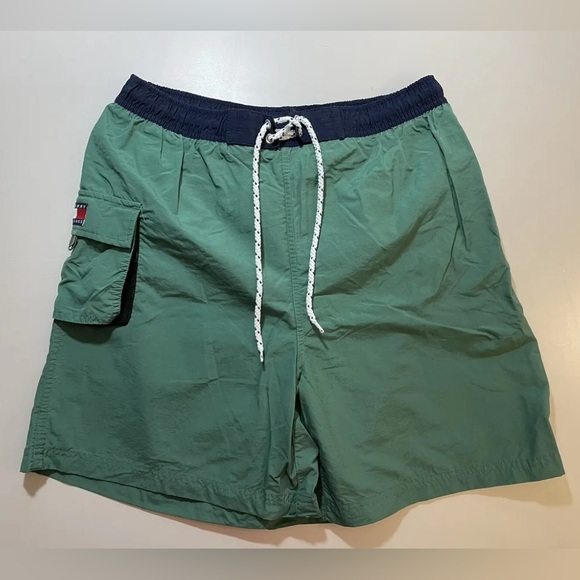 Tommy Hilfiger Other - Tommy Hilfiger Swim Trunks Cargo Pockets Mens L Green